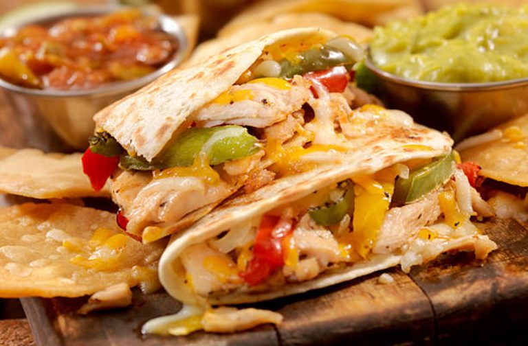 Golden crispy quesadilla filled with melted cheese and hidden veggies.