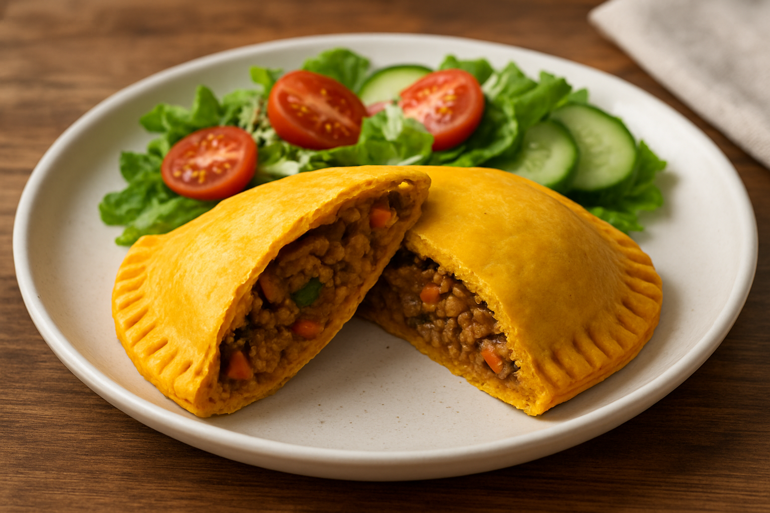 Jamaican Meat & Vegetable Patties – Golden, Flaky, and Full of Flavour